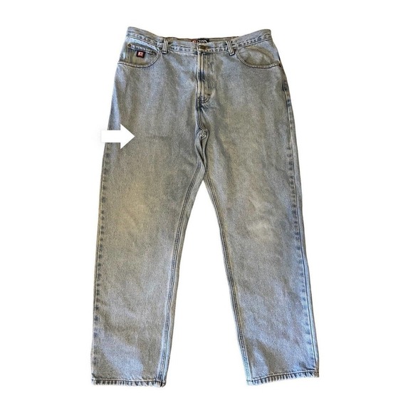 Vintage 90s Ralph Lauren Chaps Jeans Mens 38 x 30 Stone Wash Blue Denim - Picture 5 of 9